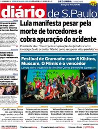 Capa do jornal Diário de São Paulo 21/08/2023