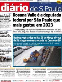 Capa do jornal Diário de São Paulo 22/12/2023