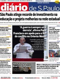 Capa do jornal Diário de São Paulo 23/10/2023