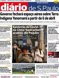 Capa do jornal Diário de São Paulo 24/02/2023