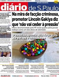 Capa do jornal Diário de São Paulo 24/03/2023