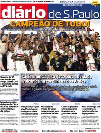 Capa do jornal Diário de São Paulo 25/09/2023