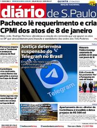 Capa do jornal Diário de São Paulo 27/04/2023