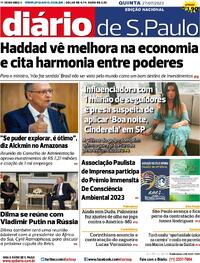 Capa do jornal Diário de São Paulo 27/07/2023