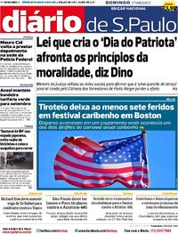 Capa do jornal Diário de São Paulo 27/08/2023