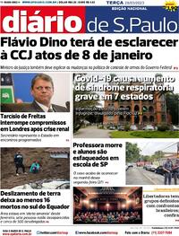 Capa do jornal Diário de São Paulo 28/03/2023