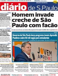 Capa do jornal Diário de São Paulo 28/04/2023