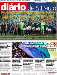 Capa do jornal Diário de São Paulo 29/01/2023