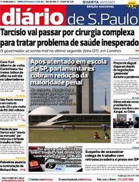 Capa do jornal Diário de São Paulo 29/03/2023