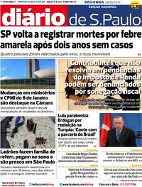 Capa do jornal Diário de São Paulo 29/05/2023