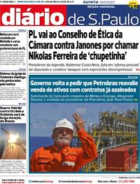 Capa do jornal Diário de São Paulo 30/03/2023