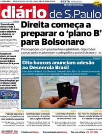 Capa do jornal Diário de São Paulo 30/06/2023