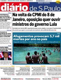 Capa do jornal Diário de São Paulo 30/07/2023