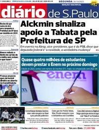 Capa do jornal Diário de São Paulo 30/10/2023