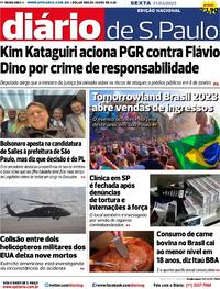 Capa do jornal Diário de São Paulo 31/03/2023