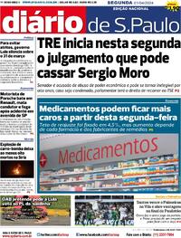 Capa do jornal Diário de São Paulo 01/04/2024