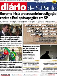 Capa do jornal Diário de São Paulo 02/04/2024