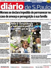 Capa do jornal Diário de São Paulo 02/06/2024