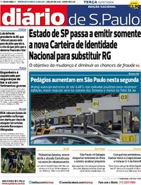 Capa do jornal Diário de São Paulo 02/07/2024