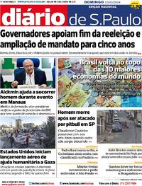 Capa do jornal Diário de São Paulo 03/03/2024