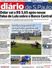 Capa do jornal Diário de São Paulo 03/07/2024