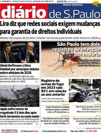 Capa do jornal Diário de São Paulo 04/01/2024