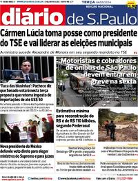 Capa do jornal Diário de São Paulo 04/06/2024