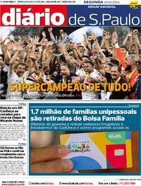 Capa do jornal Diário de São Paulo 05/02/2024