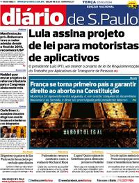 Capa do jornal Diário de São Paulo 05/03/2024
