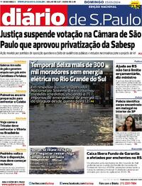 Capa do jornal Diário de São Paulo 05/05/2024