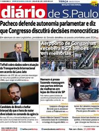 Capa do jornal Diário de São Paulo 06/02/2024