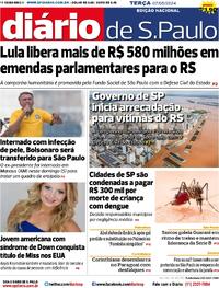 Capa do jornal Diário de São Paulo 07/05/2024