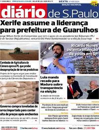 Capa do jornal Diário de São Paulo 07/06/2024