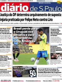 Capa do jornal Diário de São Paulo 07/07/2024