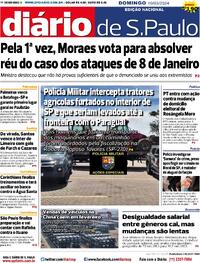 Capa do jornal Diário de São Paulo 10/03/2024