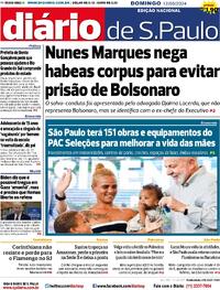 Capa do jornal Diário de São Paulo 12/05/2024