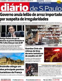 Capa do jornal Diário de São Paulo 12/06/2024