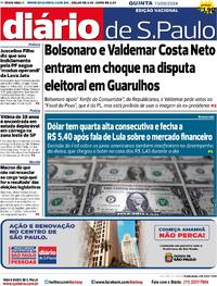 Capa do jornal Diário de São Paulo 13/06/2024