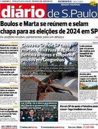 Capa do jornal Diário de São Paulo 14/01/2024