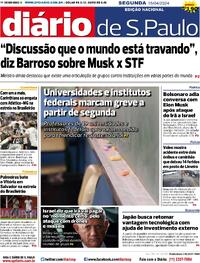 Capa do jornal Diário de São Paulo 15/04/2024