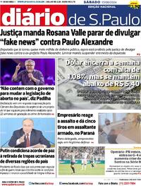 Capa do jornal Diário de São Paulo 15/06/2024