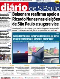 Capa do jornal Diário de São Paulo 16/06/2024
