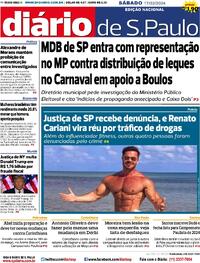 Capa do jornal Diário de São Paulo 17/02/2024