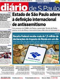 Capa do jornal Diário de São Paulo 17/03/2024