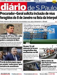 Capa do jornal Diário de São Paulo 17/05/2024