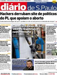 Capa do jornal Diário de São Paulo 17/06/2024
