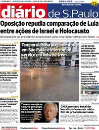 Capa do jornal Diário de São Paulo 19/02/2024