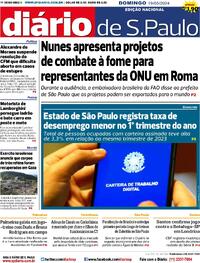 Capa do jornal Diário de São Paulo 19/05/2024