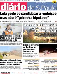 Capa do jornal Diário de São Paulo 19/06/2024