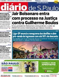 Capa do jornal Diário de São Paulo 21/05/2024